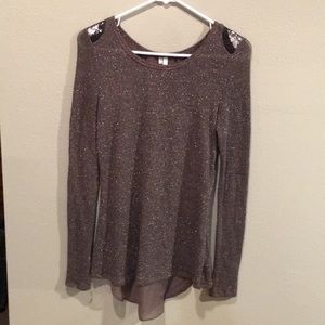 Shimmering long sleeve shirt
